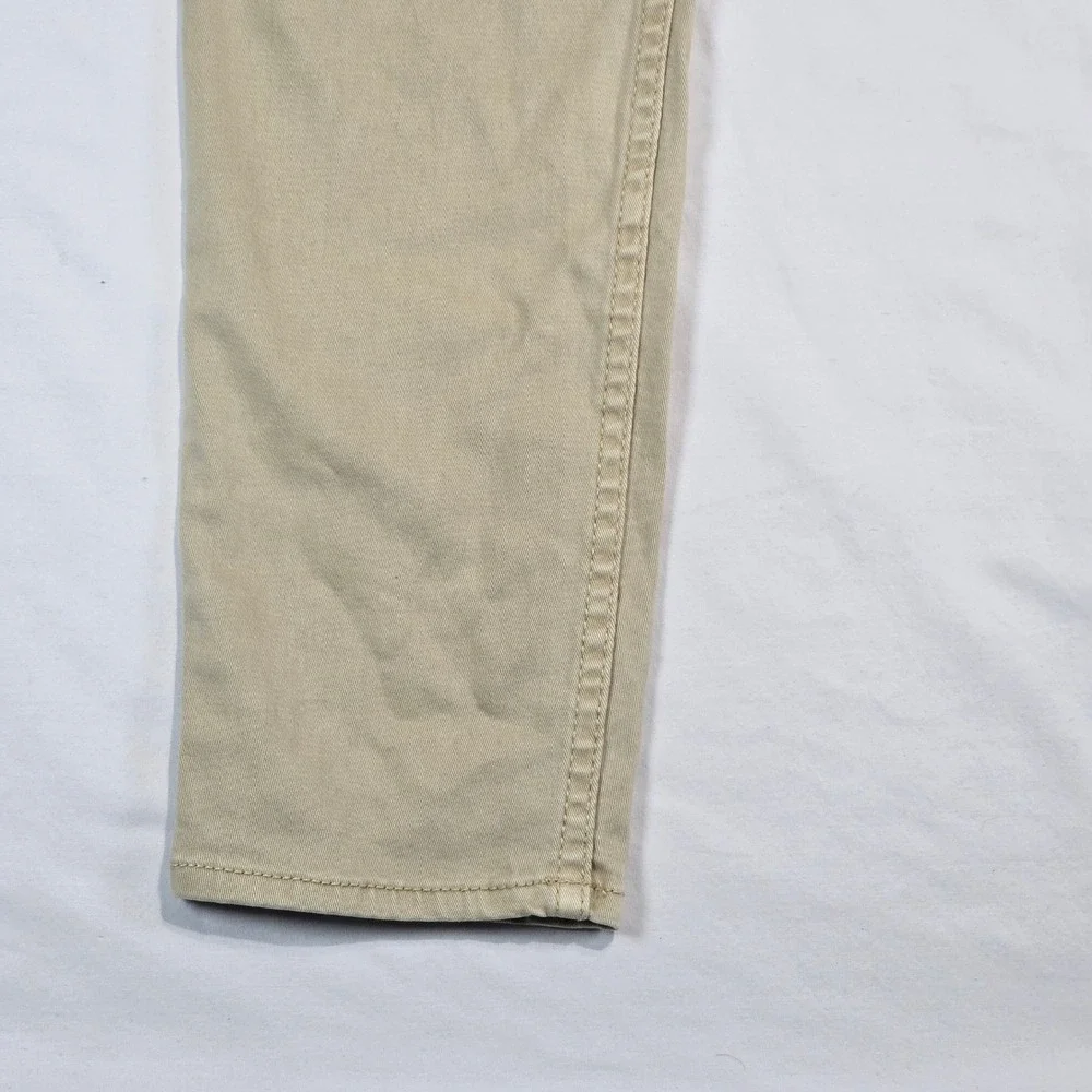 Abercrombie & Fitch Mid Rise Jegging Khaki Tan Studded Moto Pants Size 2 W26 - Picture 9 of 16
